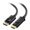 Cable Matters Unidirectional DisplayPort to HDMI Cable 3 ft, Gold-Plated DP to HDMI Cable, Display Port to HDMI Adapter Cable, 3 Feet 6 71GzKYTPs L