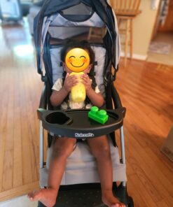 Kolcraft Cloud Plus Lightweight Easy Fold Compact Toddler Stroller and Baby Stroller for Travel, Large Storage Basket, Multi-Position Recline, Convenient One-hand Fold, 13 lbs - Slate Gray Slate Grey (Wheel Color May Vary) 36 71H QzCZu L