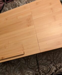 BIRDROCK HOME Bamboo Laptop Bed Tray with Multi-Position Adjustable Tilt Surface | Storage Drawer | Fits Laptops Up to 15" | Tablets Up to 9.6" | Natural | Work from Home | Computer Lap Tray 37 71H RN15 L