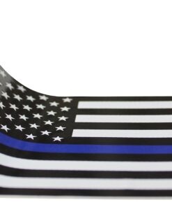Thin Blue Line Flag Decals - 3x5 in. Black White and Blue American Flag Stickers for Cars and Trucks - in Support of Police and Law Enforcement Officers (5-Pack) 5-pack 13 71H ZCVQYpL 2