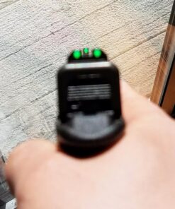 TRUGLO TFO Tritium & Fiber-Optic Handgun Sight | Snag-Resistant Front & Rear Bright Night Sights, Compatible with Glock Handguns Green Glock Low Set 43 71H wfKO1oL