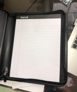 Samsill Professional Resume Padfolio with Secure Zippered Closure, 10.5 x 13 inches, Sleeve for 10.1 inch Tablet, 8.5 x 11 Notepad, Black Full Size 64 71H057oM7L