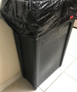 Rubbermaid Commercial Products Slim Jim Plastic Rectangular Trash/Garbage Can With Venting Channels, for Kitchen, Office, Workspace, 23 Gallon, Black - FG354060BLA 1 30 71H0SYGxeIL