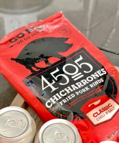 4505 Meats Classic Chili & Salt Pork Rinds, Gluten Free Chicharrones, Keto Certified, Family Size Bag, 14 Servings, 7 Ounces 33 71H0W9170LL