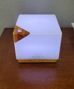 ASAKUKI 700ml Premium Essential Oil Diffuser, 5 in 1 Ultrasonic Aromatherapy Fragrant Oil Vaporizer Humidifier, Timer and Auto-Off Safety Switch, 7 LED Light Colors Light Wood 37 71H0q45xzL