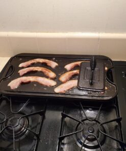 Lodge LPGI3 Cast Iron Reversible Grill/Griddle, 20-inch x 10.44-inch, Black 20 Inch Double Burner 81 71H0qndYp8L