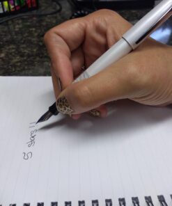 Pilot MR Animal Collection Fountain Pen in Gift Box, Matte White Barrel with White Tiger Accent, Medium Point Stainless Steel Nib, Refillable Black Ink (91134) 7 71H1LDOXdtL