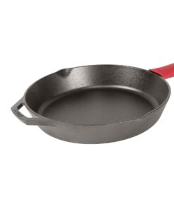 Lodge Cast Iron Skillet with Red Silicone Hot Handle Holder, 12-inch 36 71H1SYV0OL