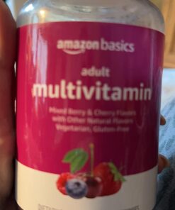 Amazon Basics Adult Multivitamin, 150 Gummies, 75-Day Supply, Mixed Berry & Cherry (Previously Solimo) 150 Count (Pack of 1) 28 71H1YD8dJVL