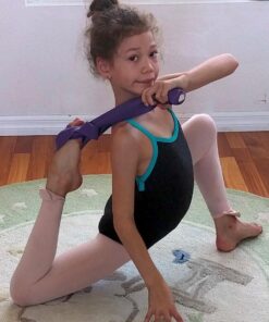 The PlumBand Stretch Band for Dance and Ballet – Colors and Sizes for Kids & Adults – Improve Your Splits, Strength, and Flexibility with Stretching – Printed Instruction Booklet and Travel Bag Plum Purple Regular 46 71H2Q9Fsv0L