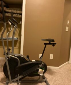 Body Rider Elliptical Machine and Stationary Bike with Seat and Easy Computer, Dual Trainer 2-in-1 Cardio Exercise Machine, Home Gym, Workout Equipment BRD2000, Black & grey, One Size 40 71H4Su90iHL 1