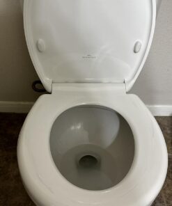 Soft Close Toilet Seat Round with Lid BR500-00 White, Comfortable, Durable, Sturdy, Stain-Resistant and Easy to Clean, Fits All Toilet Brands, Executive Series by Bath Royale Round Heavy-Duty 32 71H4zT07D4L