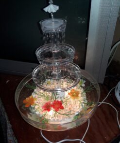 Crafts Central Small 13" Inch Lighted Plastic Water Fountain for Weddings, Cake Centerpiece, and Office Decor 23 71H6MZHsNqL