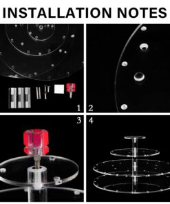 YestBuy Cake Pop Display Stand, 30 Hole Cake Pop Holder , 3 Tiered Lollipop Holder for Weddings, Birthday Parties, Anniversaries Gift, Halloween, Christmas Candy Decorative (Clear) 30 holes 27 71H774QPjFL