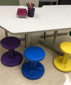 Kore Kids Wobble Chair - Flexible Seating Stool for Classroom & Elementary School, ADD/ADHD - Made in The USA - Age 6-7, Grade 1-2, Blue (14in) Kids (14in Tall) 15 71H85a jFbL