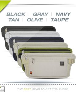 Lewis N. Clark RFID Blocking Money Belt Travel Pouch Waist Stash + Credit Card, Id, Passport Holder for Women & Men Taupe 12 71H88dQAFQL