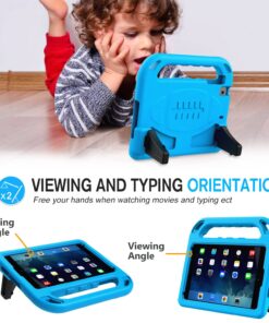 LEDNICEKER Case - Lightweight Shockproof Handle Convertible Stand for iPad Mini 5, Mini 4, Mini 3 and Mini 2 - Blue 25 71H9 4FMI4L