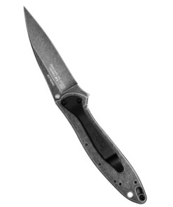 Kershaw Leek BlackWash Folding Pocketknife, 3" 14C28N Stainless Steel Blade, Assisted Opening Folding EDC 37 71H9QwaglhL