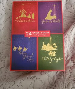 Hallmark Image Arts Religious Boxed Christmas Cards Assortment (4 Designs, 24 Christmas Cards with Envelopes) Gold Foil Icons, Religious Card Assortment 40 71H9WMBbUCL