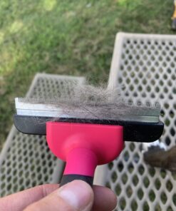 DakPets Pet Deshedding Tool | Professional Cat and Dog Brush for Shedding | Fur Deshedding Brush and Pet Hair Remover for Cats and Dogs | Stainless Steel Cat and Dog Shedding Brush for Pet Grooming Hot Pink 54 71H9b7gDIrL