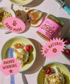 Coop's Original Hot Fudge & Salted Caramel Sauce (2- Pack): Gourmet, All Natural, Handcrafted, Gluten Free, Non-GMO, Chocolate Ice Cream Toppings, Sundae, Desserts, 10 Ounce each 10.6 Ounce (Pack of 2) 10 71HA4Ca96GL