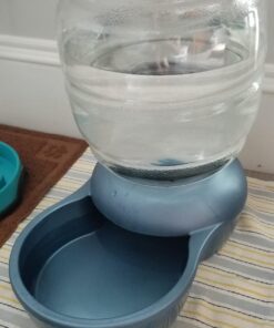 Petmate Replendish Gravity Waterer With Microban for Cats and Dogs, 2.5 Gallons,Blue, Made in USA Blue 2.5 GAL 43 71HAE51nZML