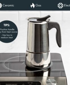 Primula Premium Stainless Steel Stovetop Espresso and Coffee Maker, 6-Cup 6-Cup Black Handle 16 71HALdRECQL