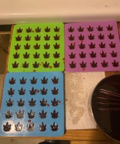 PJ BOLD Marijuana Weed Leaf Gummy Molds Silicone Candy Mold Kit - 3 Pack Dropper 31 71HARck6KnL