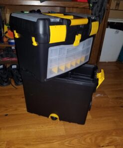 Rolling Tool Box with Wheels, Foldable Comfort Handle, and Removable Top – Toolbox Organizers and Storage by Stalwart 65 71HCG5on5L