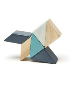 6 Piece Tegu Pocket Pouch Prism Magnetic Wooden Block Set, Blues 20 71HCn9eEEL