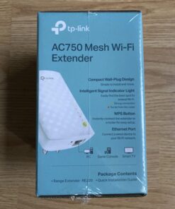 TP-Link WiFi Extender with Ethernet Port, Dual Band 5GHz/2.4GHz , Up to 44% more bandwidth than single band, Covers Up to 1200 Sq.ft and 30 Devices, signal booster amplifier supports OneMesh(RE220) 45 71HCyGwz9XL