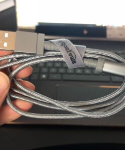 Amazon Basics Nylon Braided Lightning to USB A Cable, MFi Certified Apple iPhone Charger, Dark Gray, 3-Foot 3 Feet 1 39 71HDZetktkL