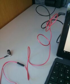 Symphonized NRG 2.0 Wood Earbuds Wired, in Ear Headphones with Microphone for Computer & Laptop, Noise Isolating Earphones for Cell Phone, Ear Buds with Booming Bass (Lava Red) 26 71HDb1zUXIL 1