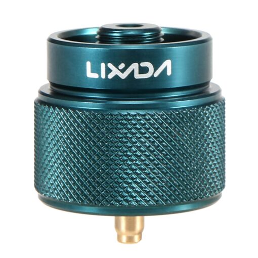 Lixada Camping Stove Adapter 1L Outdoor Propane Small Tank Input EN417 Lindal Valve Output Green(1 Pack)