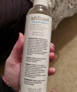 Shibari Personal Lubricant, Water-Based Lube for Women, Men, & Couples, Suitable for Vaginal, Solo or Anal Play, Flavorless and Unscented, 8 fl oz 8 Fl Oz (Pack of 1) 53 71HER3ULjDL