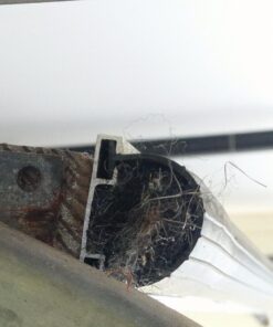 M-D Building Products 87668 18-Feet Universal Aluminum and Rubber Garage Door Bottom, Black 72 71HEkHHBJCL