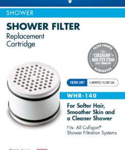 Culligan WHR-140 WTR FiltrationCartridge Shower Filter Replacement Cartridge, 1 Count (Pack of 1), White 16 71HElkUu97S