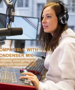 OneOdio Wired Over Ear Headphones Studio Monitor & Mixing DJ Stereo Headsets with 50mm Neodymium Drivers and 1/4 to 3.5mm Jack for AMP Computer Recording Podcast Keyboard Guitar Laptop - Black 28 71HFOg3kfDL