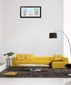 Golden State Art, 7x14 Black Photo Wood Collage Frame with Mat displays (3) 4"x6" Pictures 1 Pack Wood - Black With White Mat 19 71HFPrRxoL