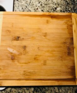 Bamboo Cutting Board - Wood Chopping Board with Juice Groove, Charcuterie Board, Serving Platter Cheese Board, Bread Board, Turkey Meat Cutting Board for Kitchen 42 71HGAgImuuL