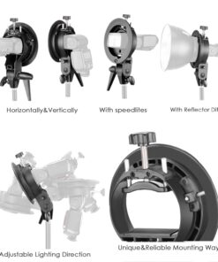 Neewer S-Type Bracket Holder with Bowens Mount for Speedlite Flash Snoot Softbox Beauty dish Reflector Umbrella 34 71HGOLHBK8L