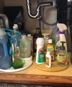 Simple Houseware Under Sink 2 Tier Expandable Heavy Duty Metal Shelf Organizer Rack, Silver (Expand from 15 to 25 inches) Expandable Shelf 46 71HGQwRgaRL