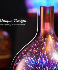 Porseme Rose Gold Essential Oil Diffuser 3D Glass Aromatherapy Ultrasonic Humidifier, Waterless Auto-Off, Timer Setting, BPA Free, Air Refresh for Home Hotel Yoga Leisure SPA Gift 100ml A2-100ml Rose Gold Aladdin 22 71HH6qoo6tL