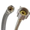 Fluidmaster B1T12 Toilet Connector, Braided Stainless Steel - 3/8 Female Compression Thread x 7/8 Female Ballcock Thread, 12-Inch Length 1 Foot (Pack of 1) 5 71HHk2UX0fL