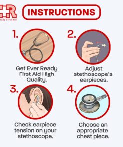 Ever Ready First Aid 143200 Dual Head Stethoscope, Black 20 71HI1QTMglL