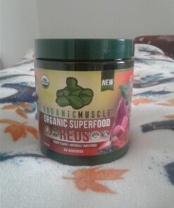 Organic Muscle Super Reds Powder - Organic Greens and Reds Superfood Powder with Organic Acai Berry, Pomegranate & Cranberry for Natural Energy & Metabolism Boost - Vegan & Non-GMO, 30 Servings Acai Berry Reds 30 Servings (Pack of 1) 34 71HIJQn7yjL