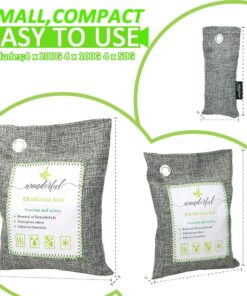 Activated Bamboo Charcoal Odor Absorber for Home, Nature Fresh Air Purifier Bags for Strong Odor Room Car and Shoes, Closet Freshener for Clothes 8 Packs 19 71HIUgvO91L