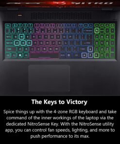 Acer Nitro 17 Gaming Laptop | AMD Ryzen 7 7840HS Octa-Core CPU | NVIDIA GeForce RTX 4060 Laptop GPU | 17.3" QHD 165Hz IPS Display | 1TB Gen 4 SSD | Wi-Fi 6E | RGB Backlit KB | AN17-41-R7G3, Black R7 7840HS / RTX4060 53 71HJDewwCWL
