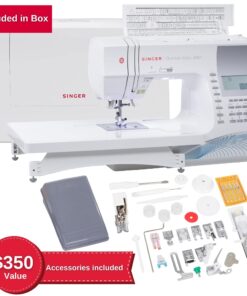 Alternative view of SINGER | 9960 Sewing & Quilting Machine With Accessory Kit, Extension Table - 600 Stitches & Electronic Auto Pilot Mode, 28.22 Pounds, White 9960 Sewing Machine