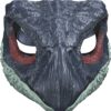 Mattel Jurassic World Dominion Therizinosaurus Dinosaur Mask with Opening Jaw, Costume and Role-Play Slasher Dino Mask